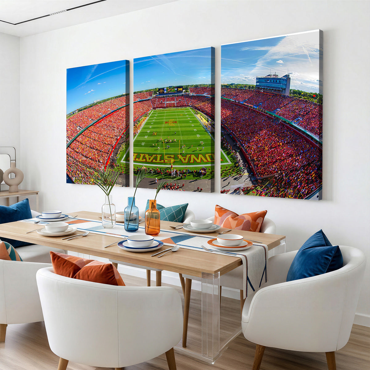 36706-MGV-CV-36X24 - Iowa State University Cyclones Football Team Print, Ames, Framed and Ready to Hang