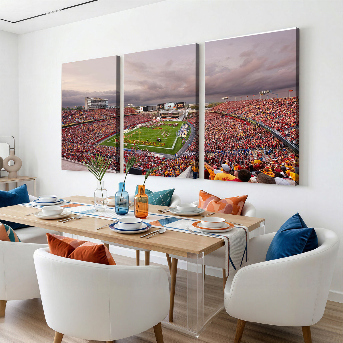 50373-MGV-CV-36X24 - Iowa State University Cyclones Football Team Print, Ames