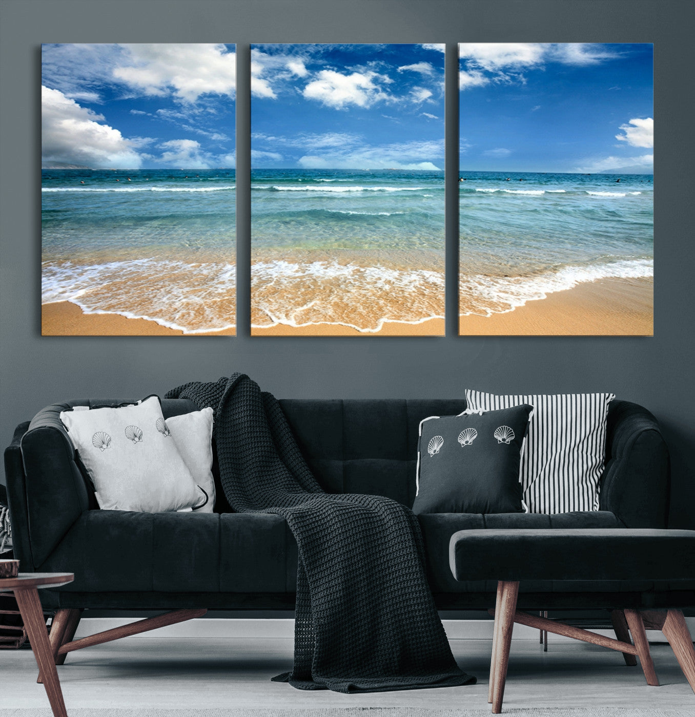 78859-MGV-CV-60X30-3P-Sea View From the Beach Canvas Print