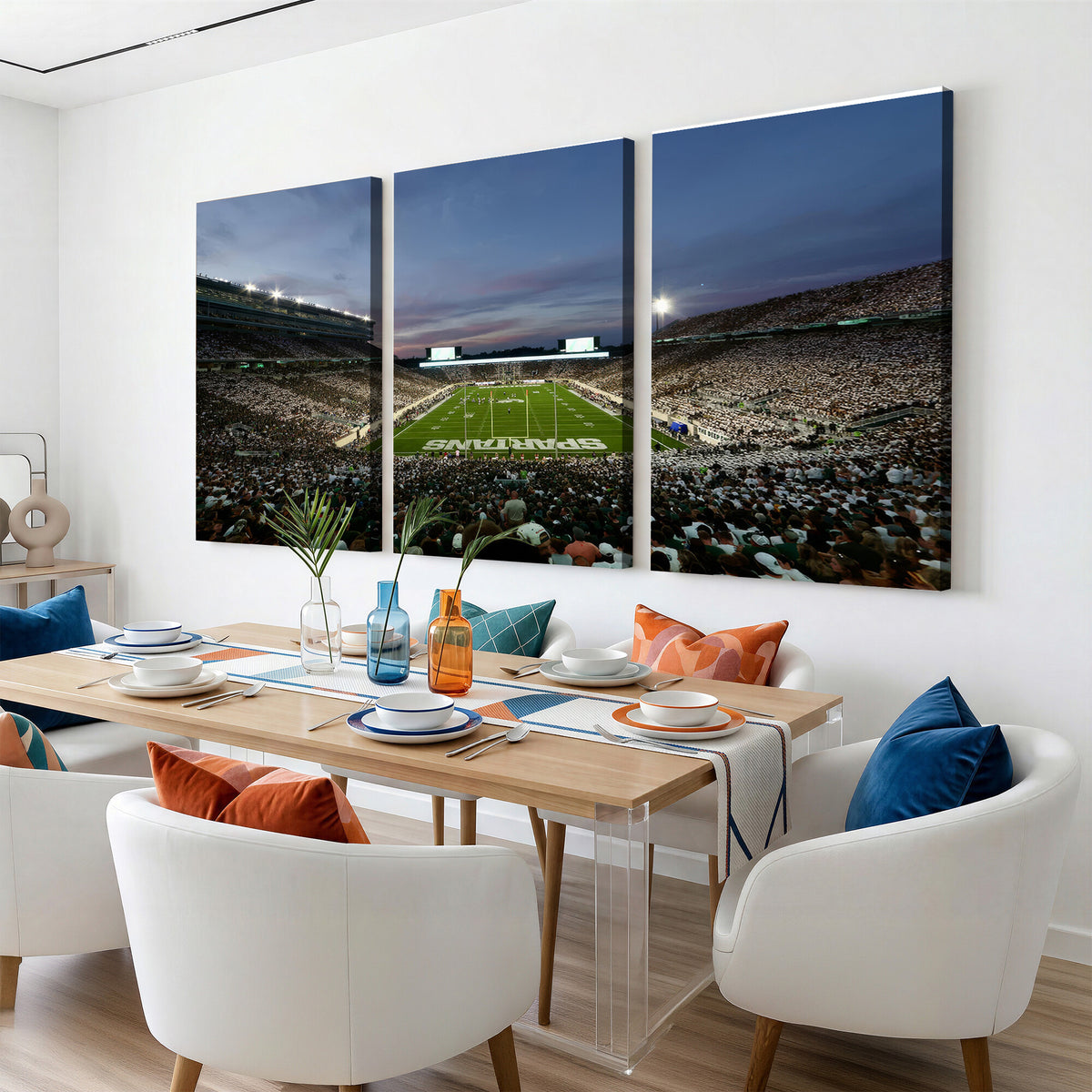 90831-MGV-CV-36X24 - Michigan State Spartans Football Team Print, East Lansing