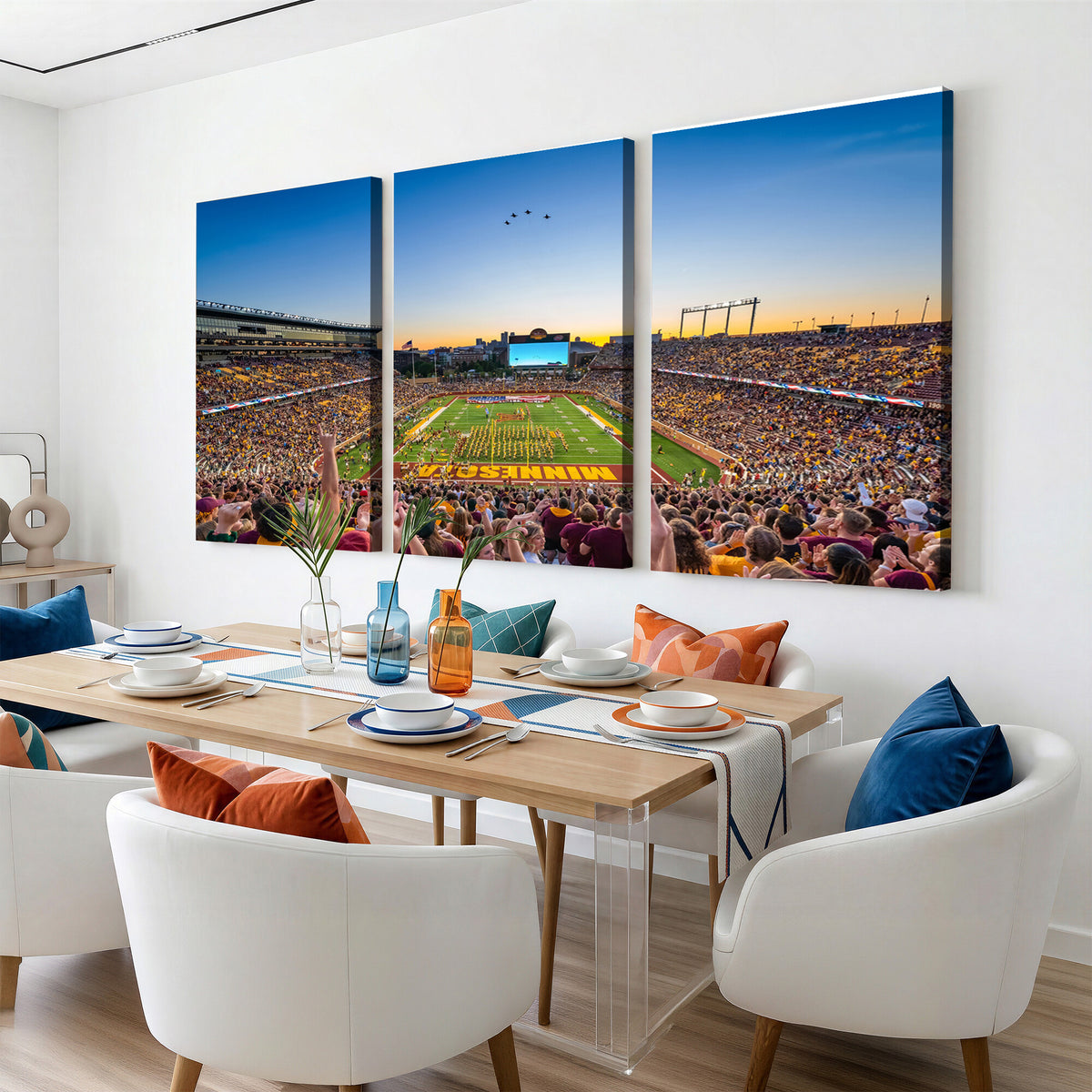 84421-MGV-CV-36X24 - University of Minnesota Golden Gophers Art Print, Football Team Print - Minneapolis Huntington Bank