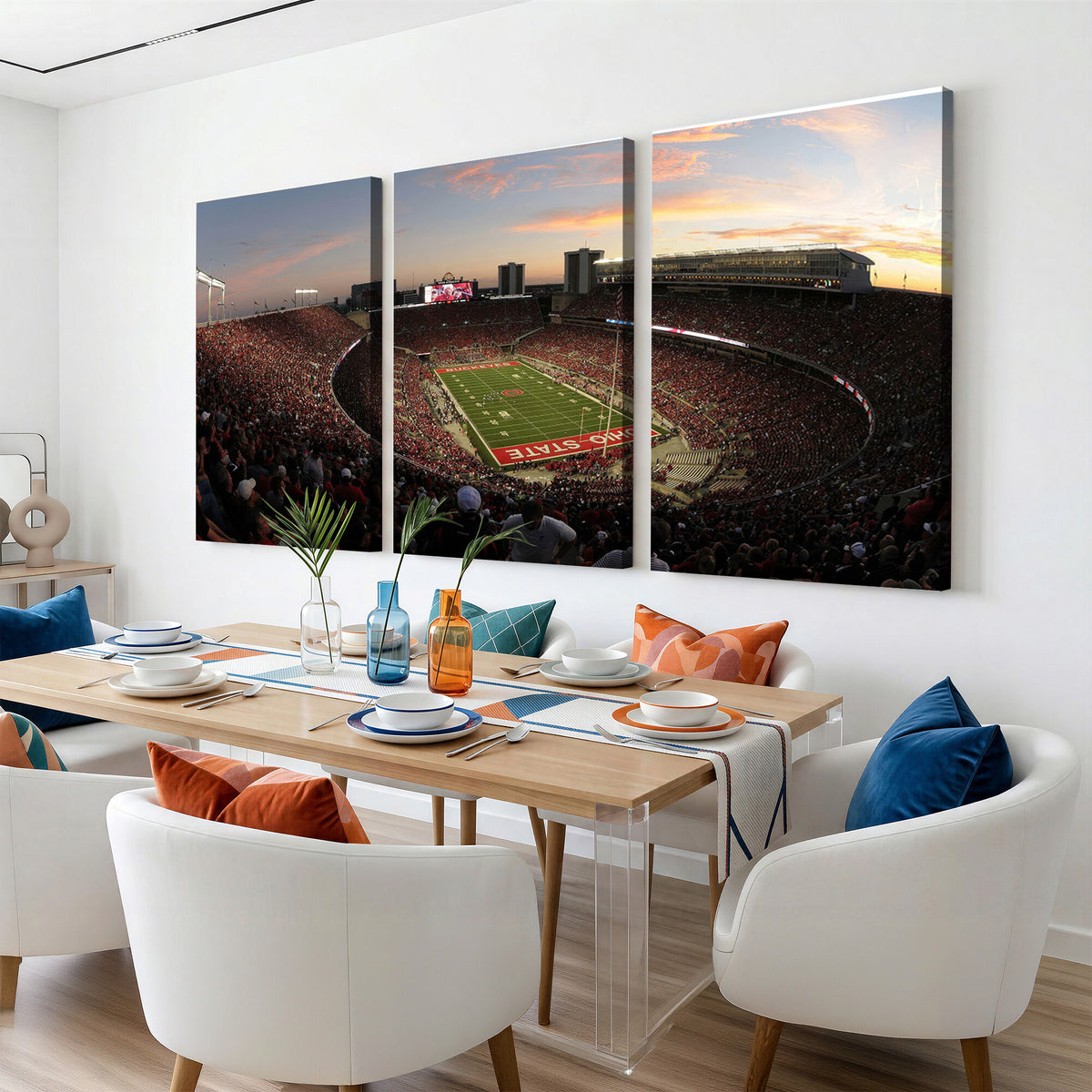 28825-MGV-CV-36X24 - Ohio State University Buckeyes Football Team Print, Framed and Ready to Hang