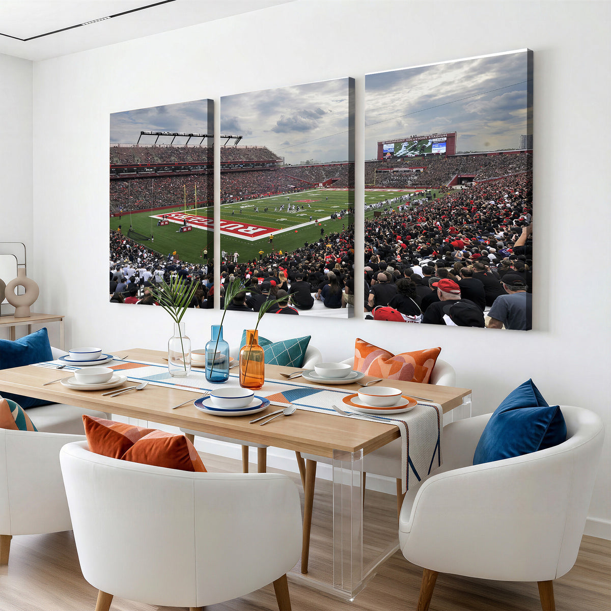 66777-MGV-CV-36X24 - Rutgers Scarlet Knights Football Team Print, SHI Stadium