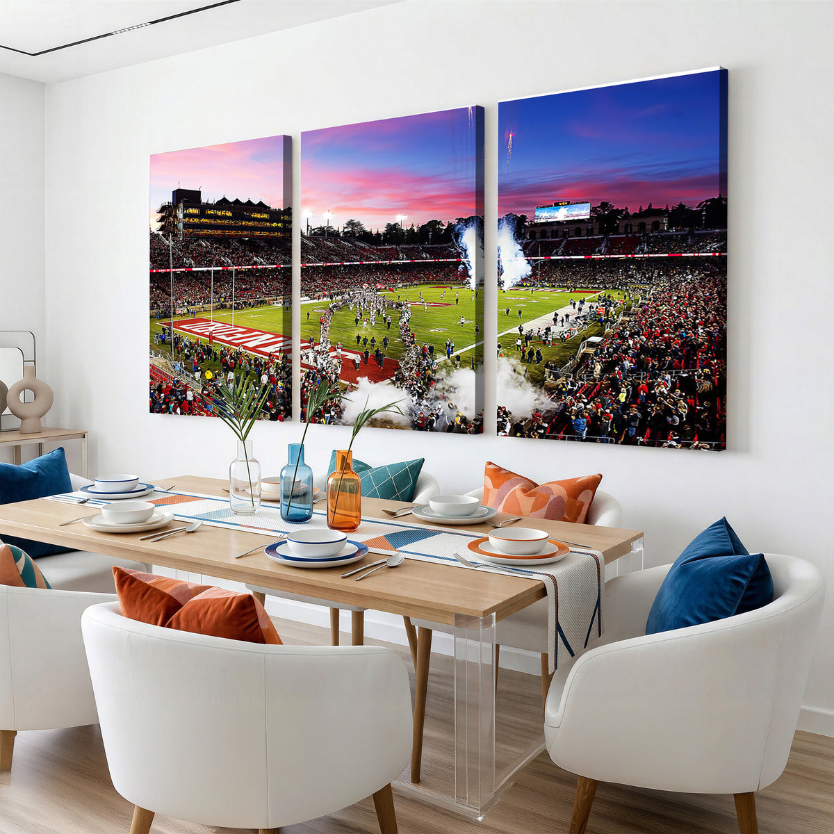 25557-MGV-CV-36X24 - Stanford University Cardinal Football Team Print, Stanford, Framed and Ready to Hang