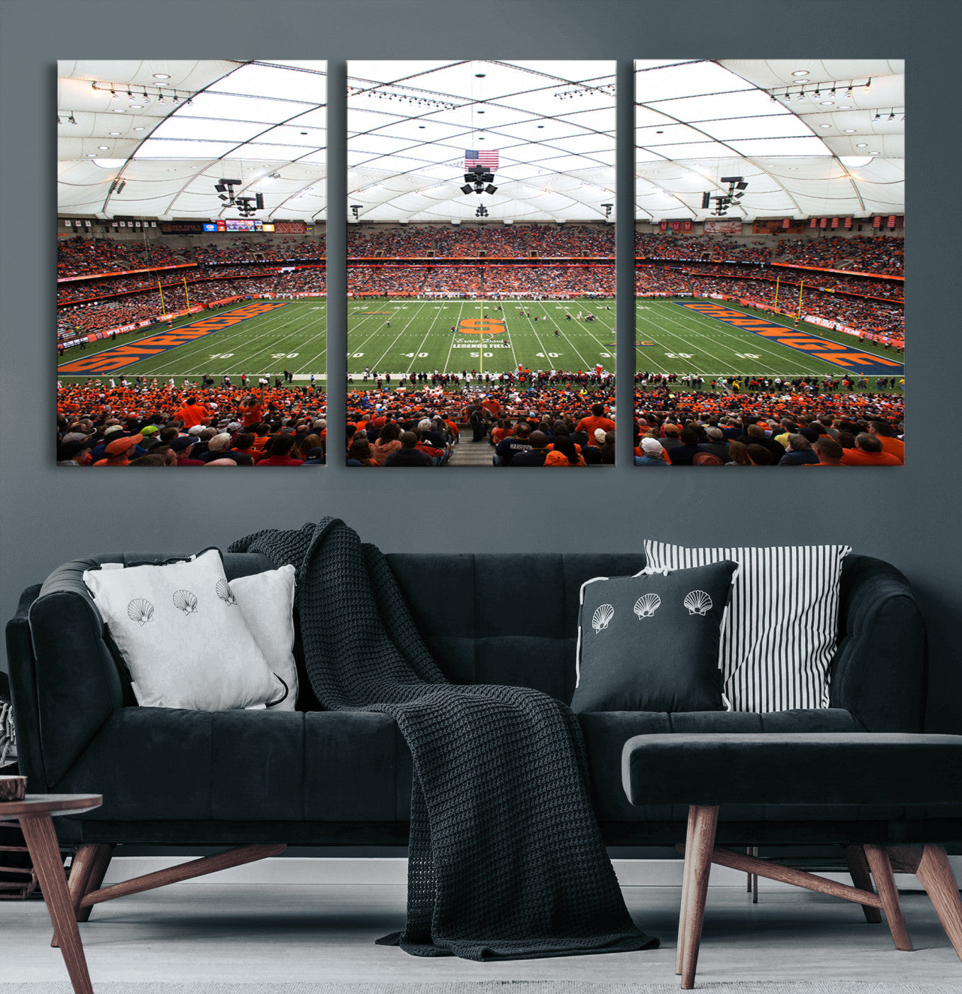 78104-MGV-CV-60X30-3P-Syracuse University Orange Football Team Print - Syracuse JMA Wireless Dome Wall Art Canvas Print