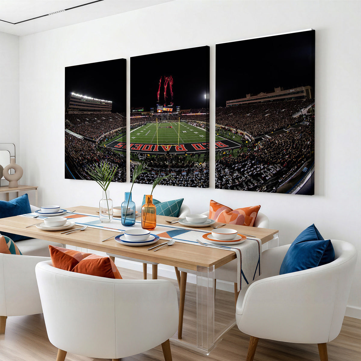 83122-MGV-CV-36X24 - Framed Texas Tech Red Raiders Stadium Canvas, Lubbock Jones AT&T Stadium Wall Art