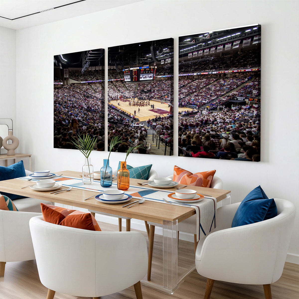 76876-MGV-CV-36X24 - University of Nebraska Cornhuskers Basketball Team Print - Lincoln Red Arena Wall Art Canvas Print