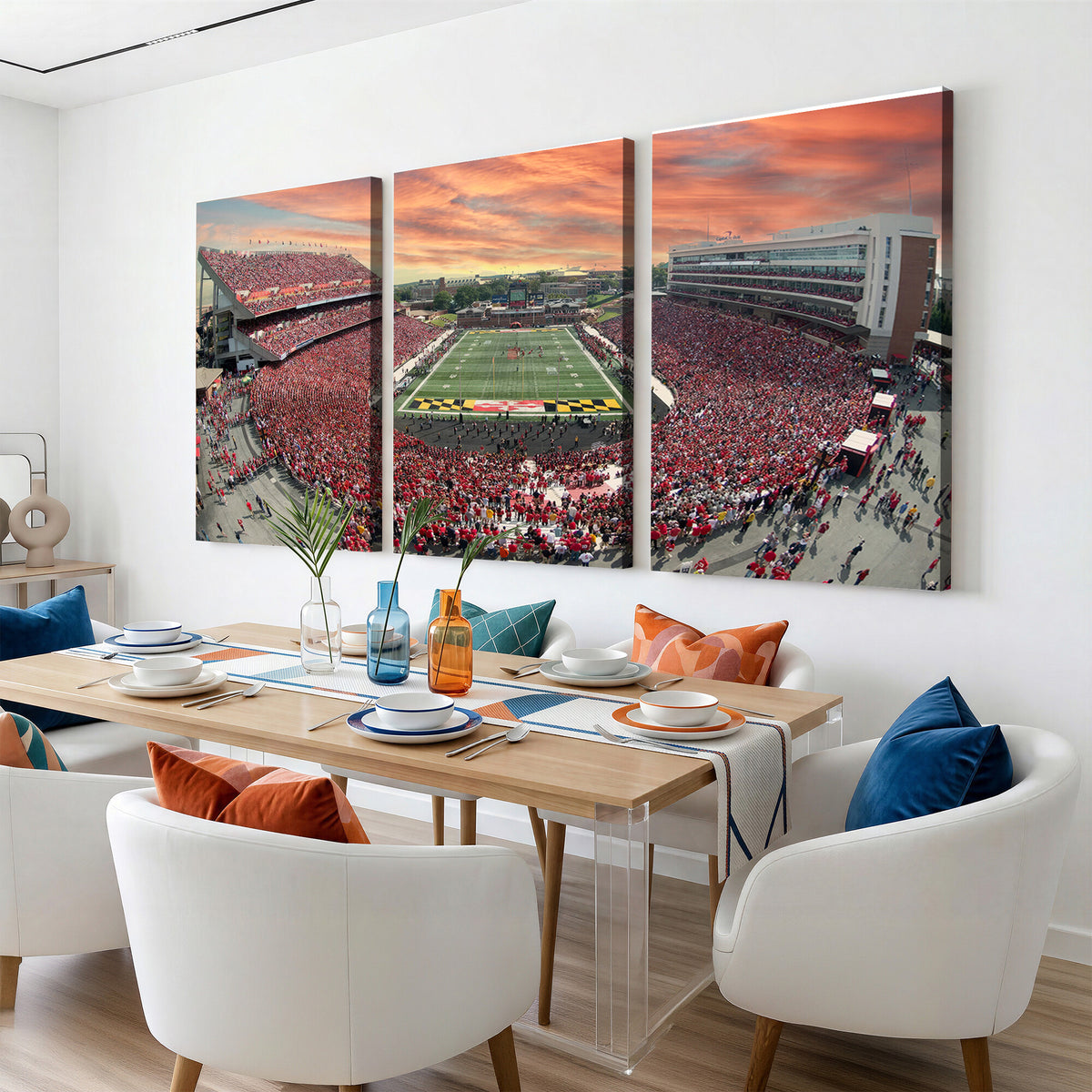 24140-MGV-CV-36X24 - University of Maryland Terrapins Football Team Print, Framed and Ready to Hang