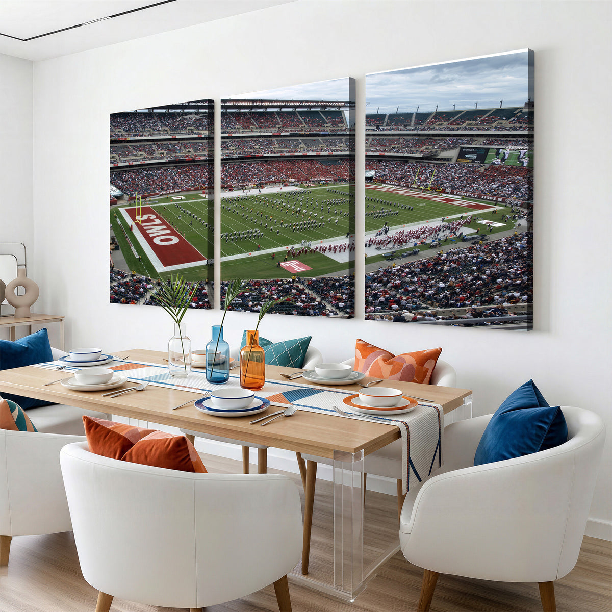 15310-MGV-CV-36X24 - The Temple University Owls Athletics Team Print, Framed and Ready to Hang