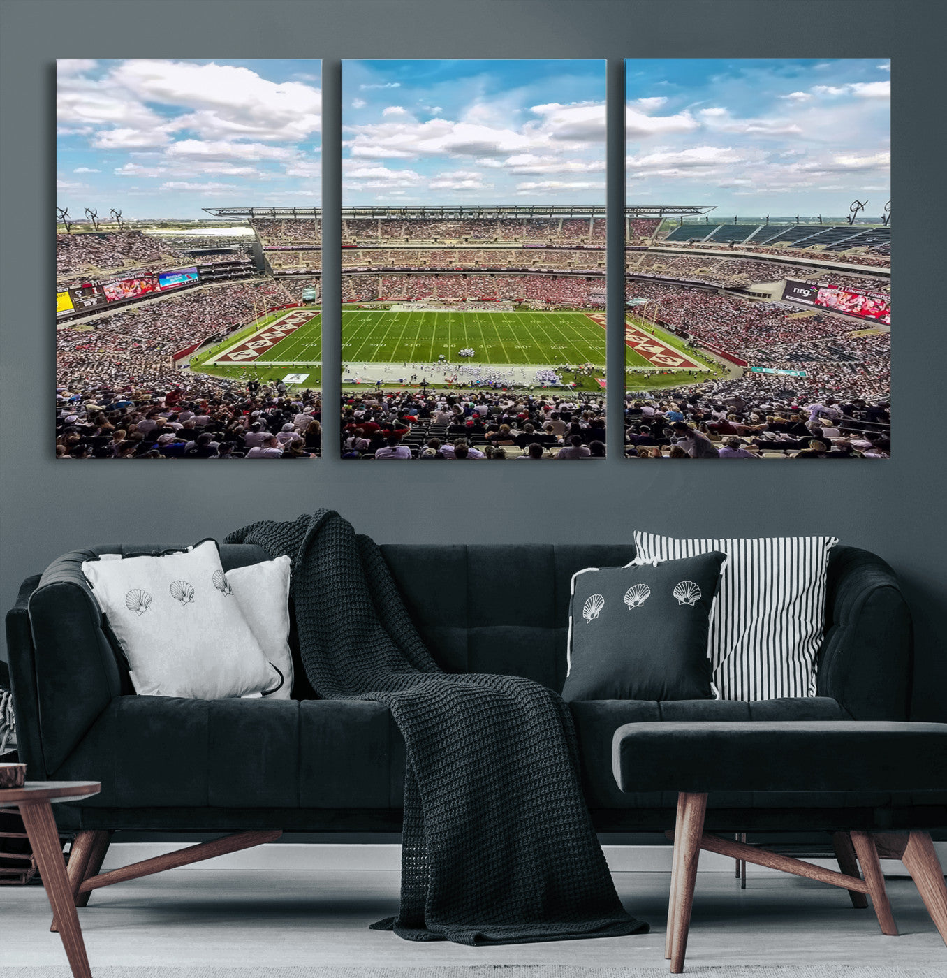 29243-MGV-CV-60X30-3P-The Temple University Owls Athletics Team Print - Philadelphia Lincoln Financial Field Stadium Wall