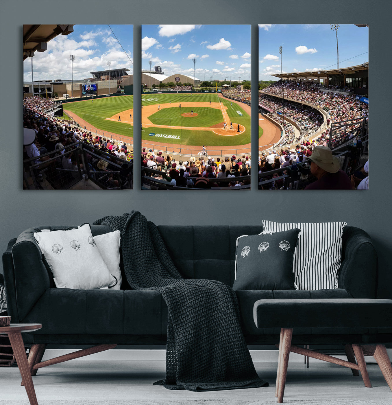 80409-MGV-CV-60X30-3P-The Texas A&M University Aggies Athletics Team Print - College Station Kyle Field Wall Art Canvas