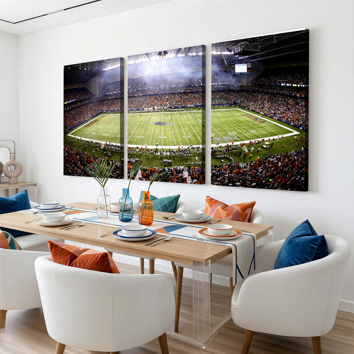 46972-MGV-CV-36X24 - The University of Texas at San Antonio Roadrunners Football Team Print, Framed and Ready to Hang