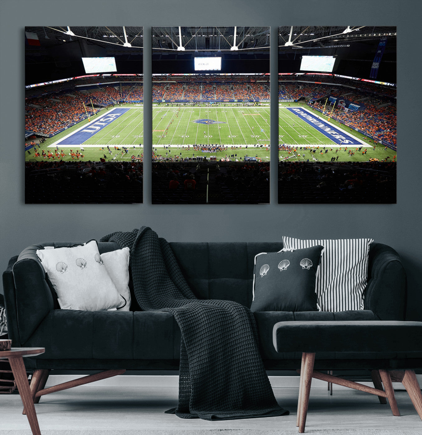 98617-MGV-CV-60X30-3P-The University of Texas at San Antonio Roadrunners Football Team Print - San Antonio Alamodome Wall