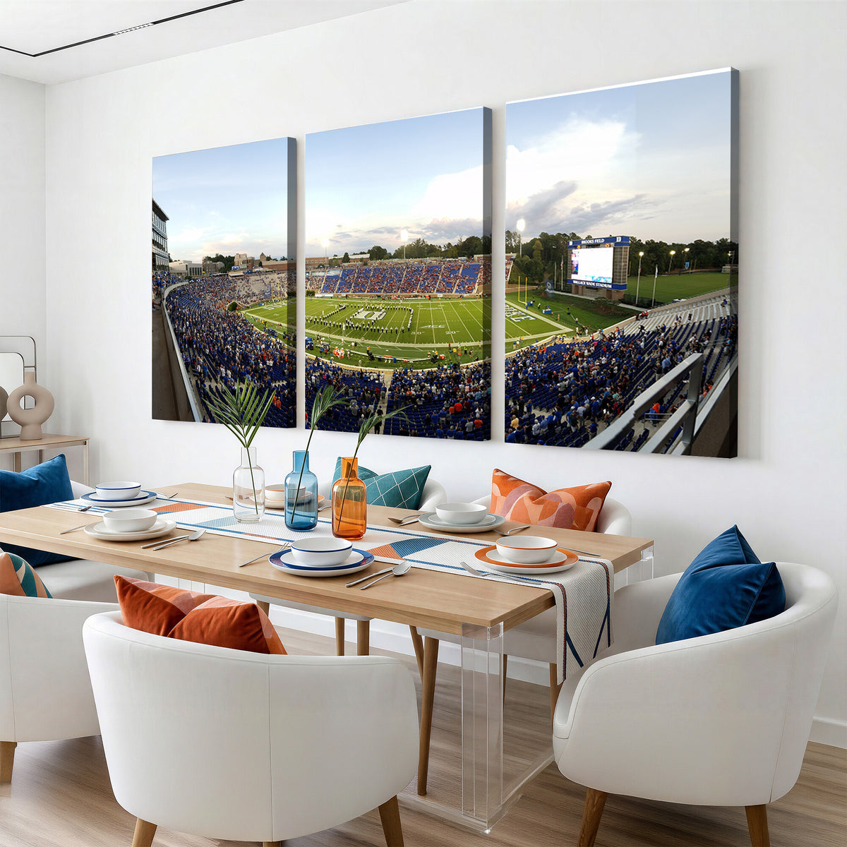 44850-MGV-CV-36X24 - The Duke University Blue Devils Football Team Print, Durham