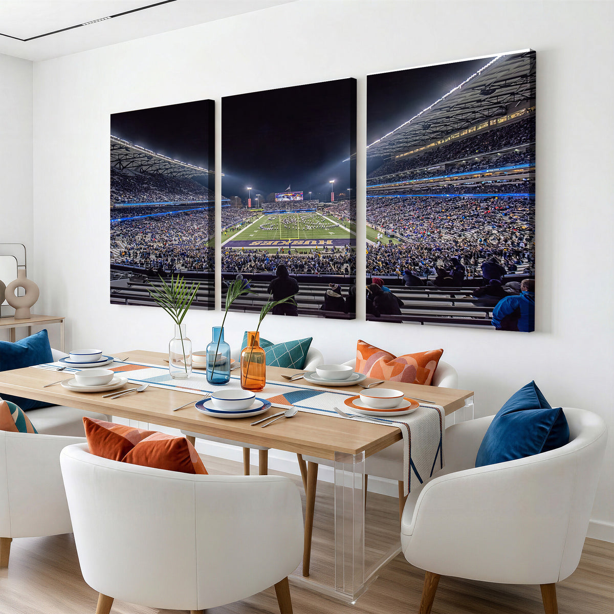 85780-MGV-CV-36X24 - The University of Washington Huskies Football Team Print, Extra Large Game Room Wall Decor