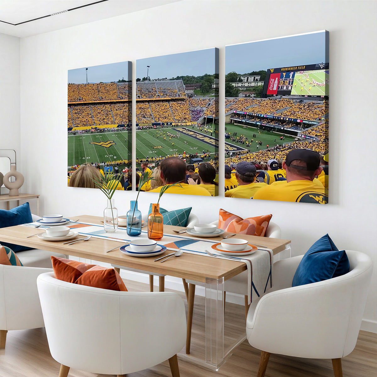 18056-MGV-CV-36X24 - Puskar Stadium Canvas Print Wall Art, Morgantown Print