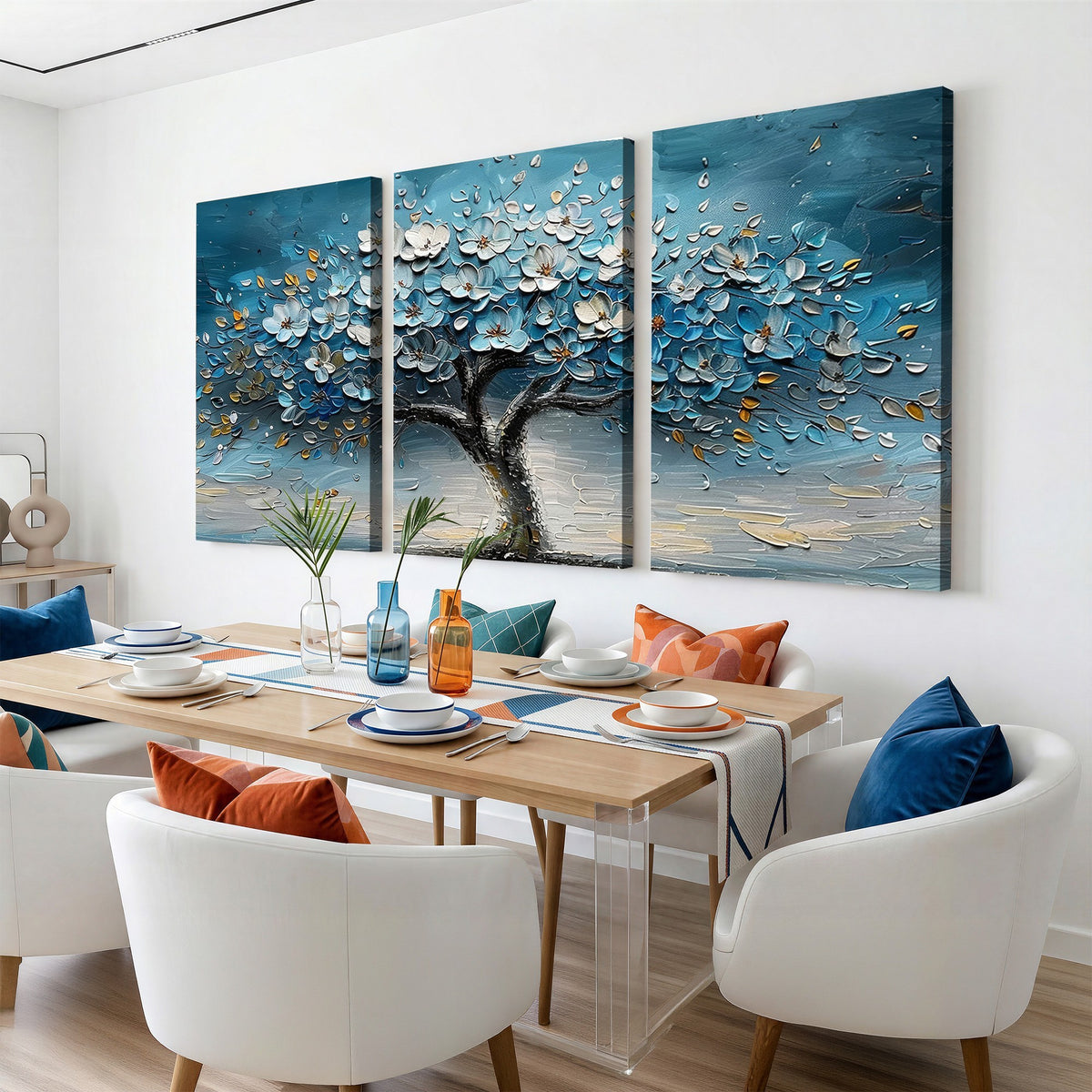 24109-_Poster-30x20 - Abstract Blooming Tree Wall Art Canvas Print, Floral Modern Home Decor