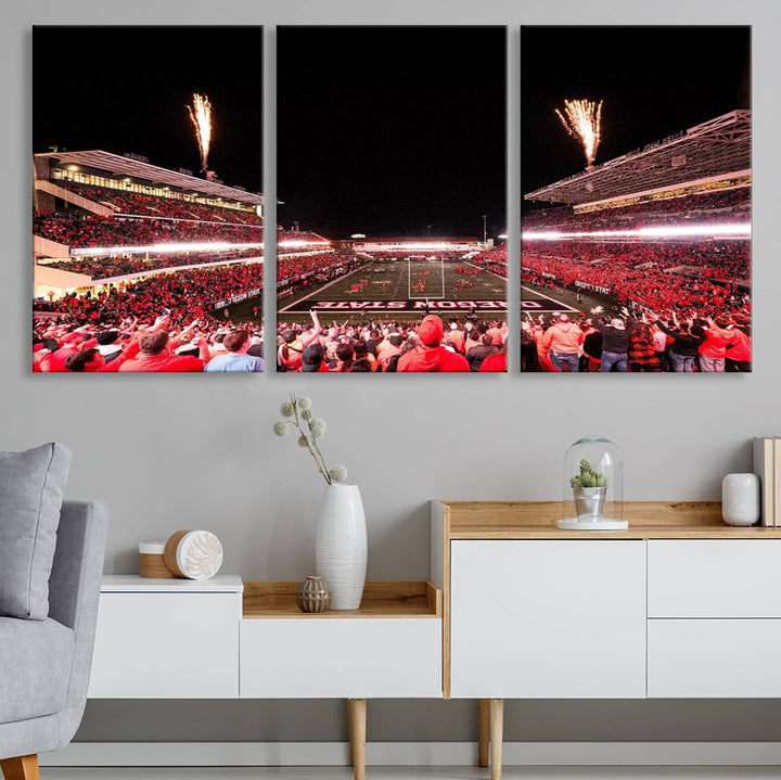 Oregon State Beavers Football Team Print - Corvallis Reser Stadium Wall Art Canvas Print