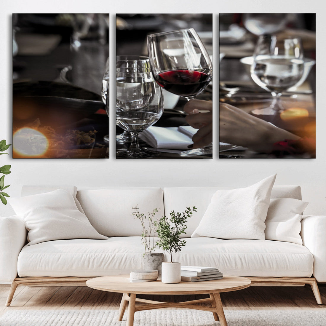 Red Wine and Glass Canvas Print