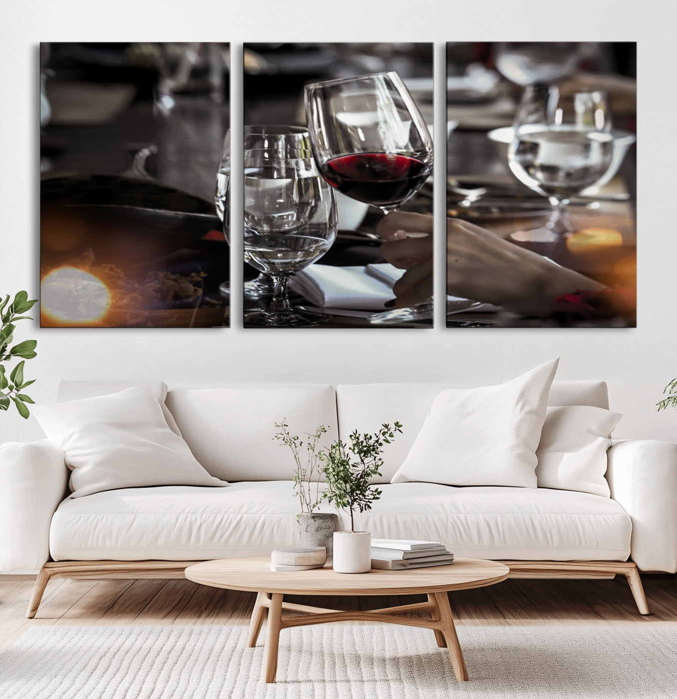 MGV-CV-60X30-3P - Red Wine and Glass Canvas Print