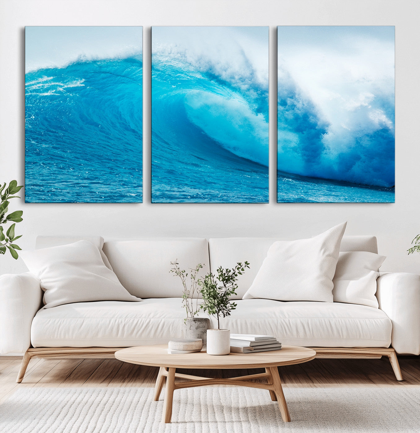 MGV-CV-60X30-3P - Big Ocean Surfing Wave Wall Art Canvas Print
