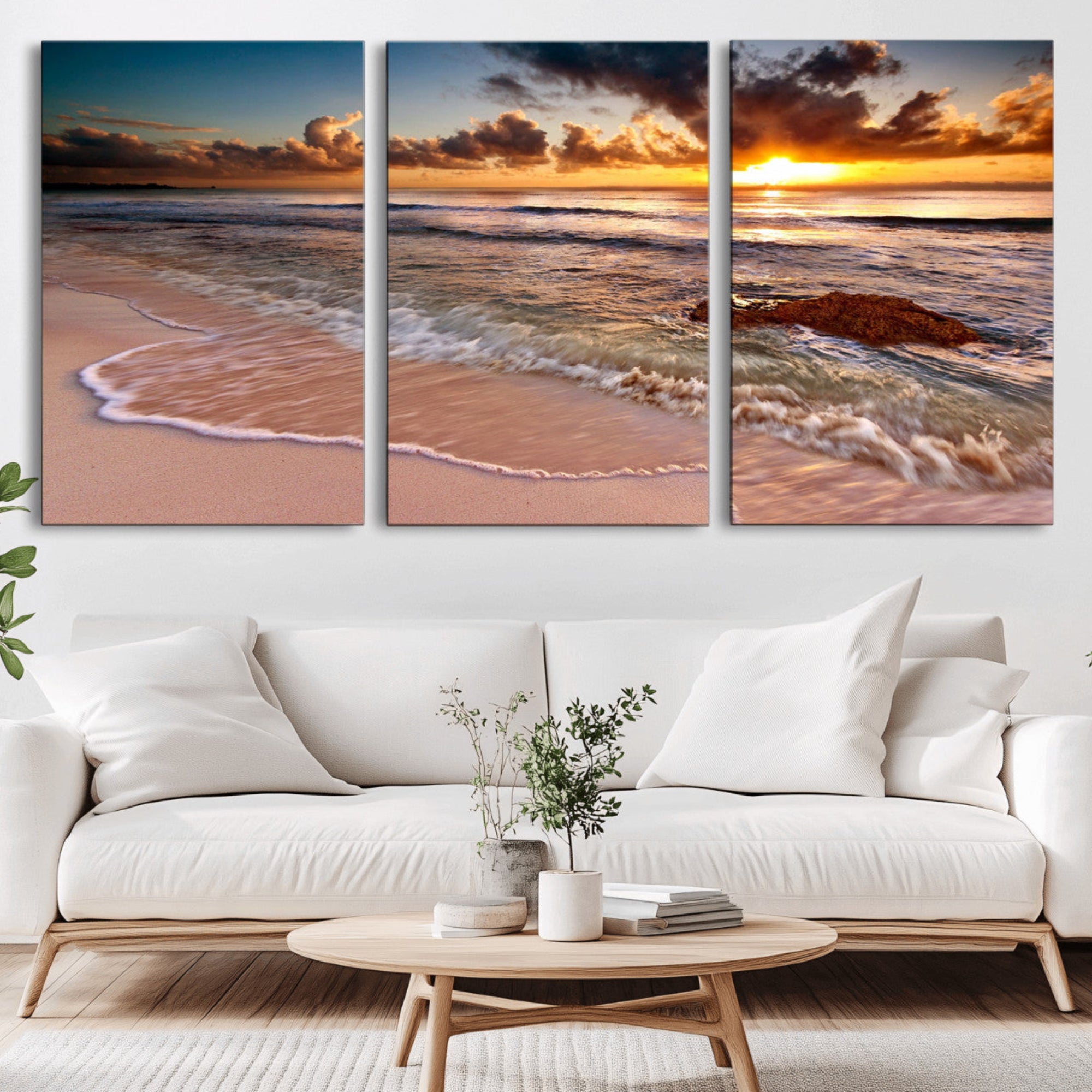 38302-MGV-CV-36X24-Sunset on Ocean Wall Art Canvas Print