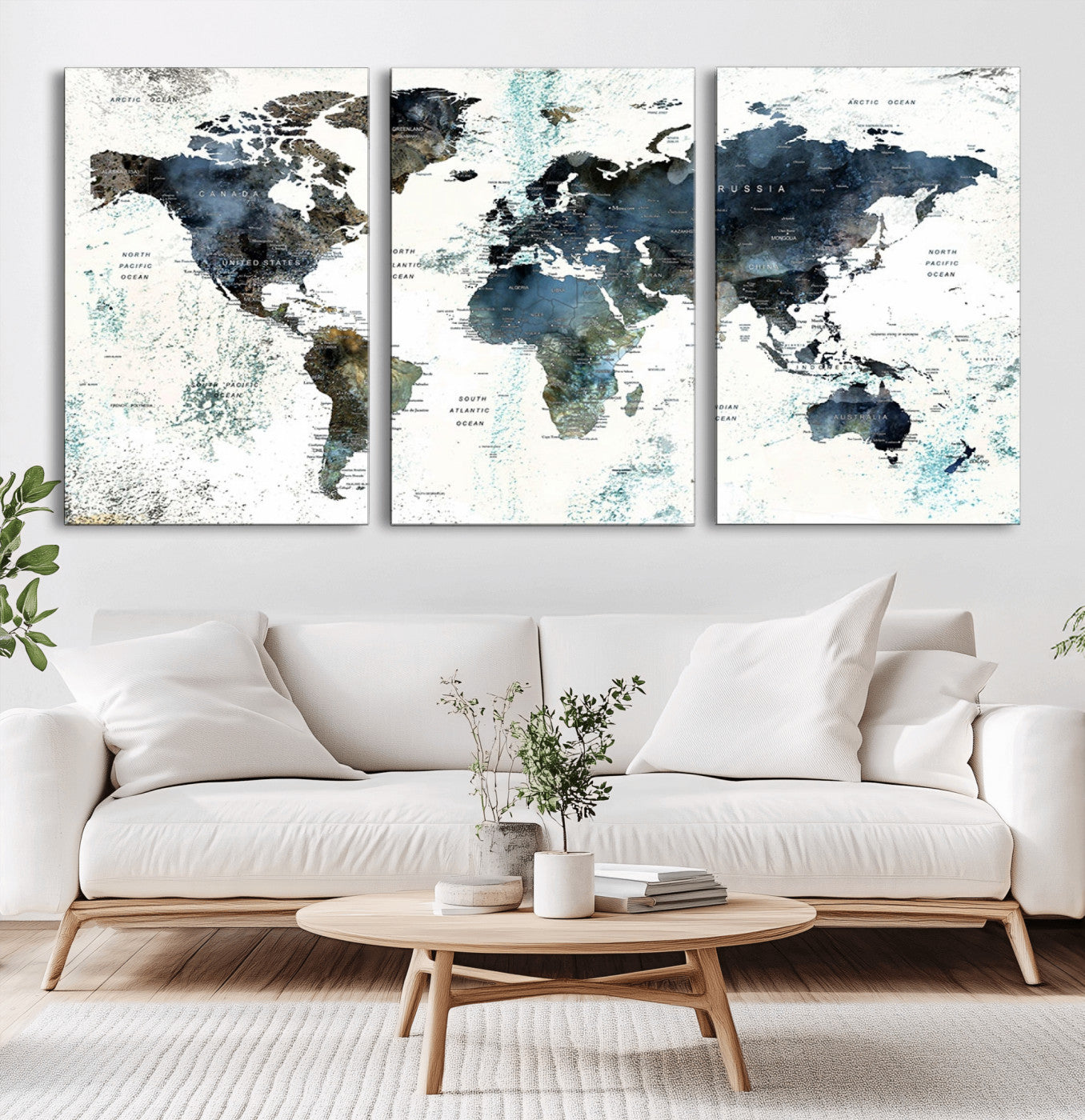 75398-MGV-CV-36X24-Push Pin World Map Canvas Print – Travel Tracker Wall Art for Couples, Perfect Anniversary Gift for Home or Office Decor