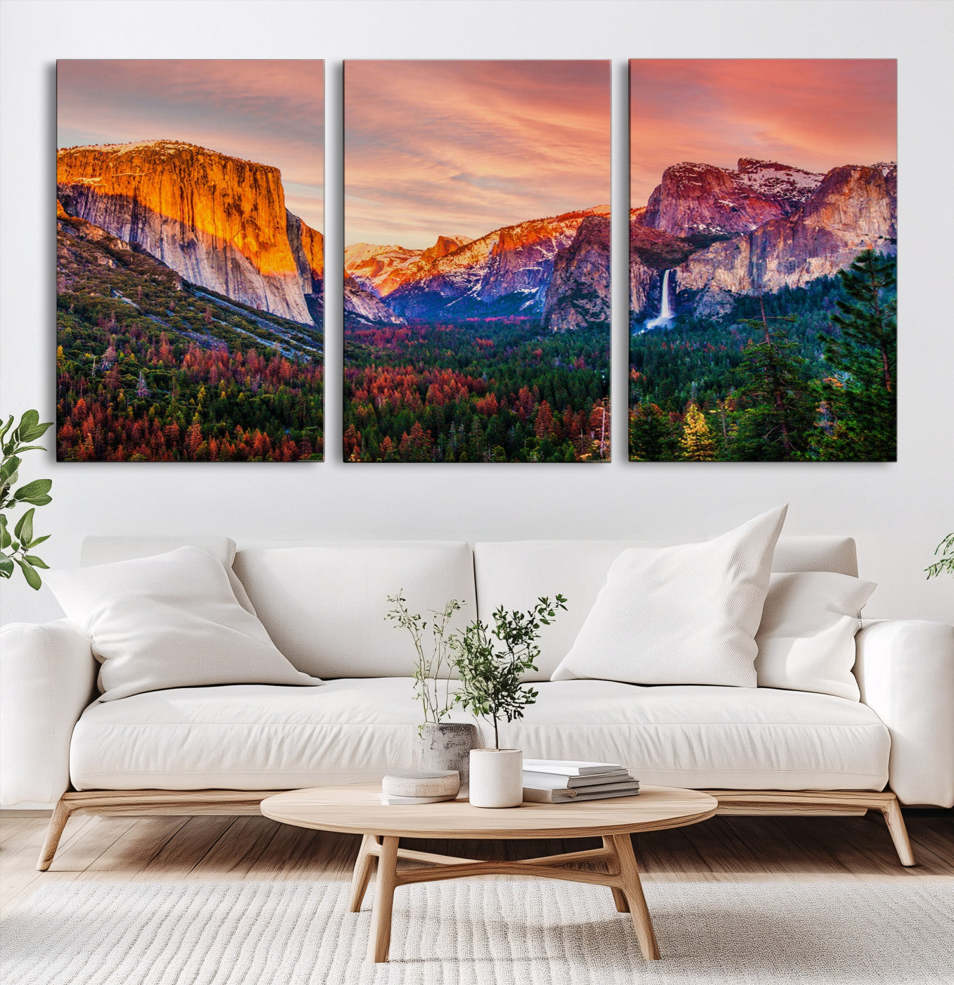 24519-MGV-CV-60X30-3P-Yosemite Nal Park Wall Art Landscape Canvas Print El Capitan