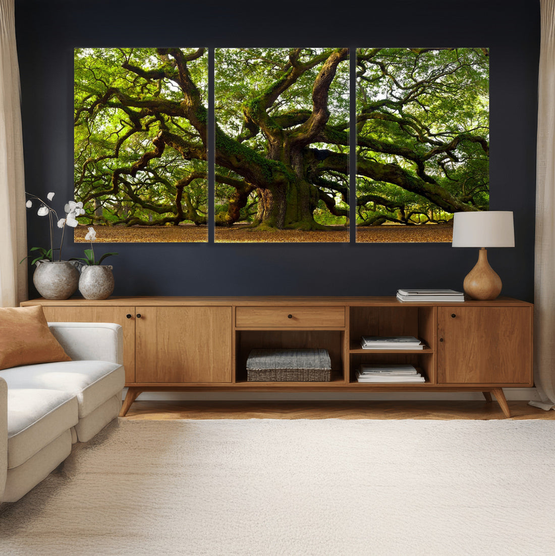 Angel Oak Tree Wall Art Canvas Print | Forest Tree Nature Photography Print