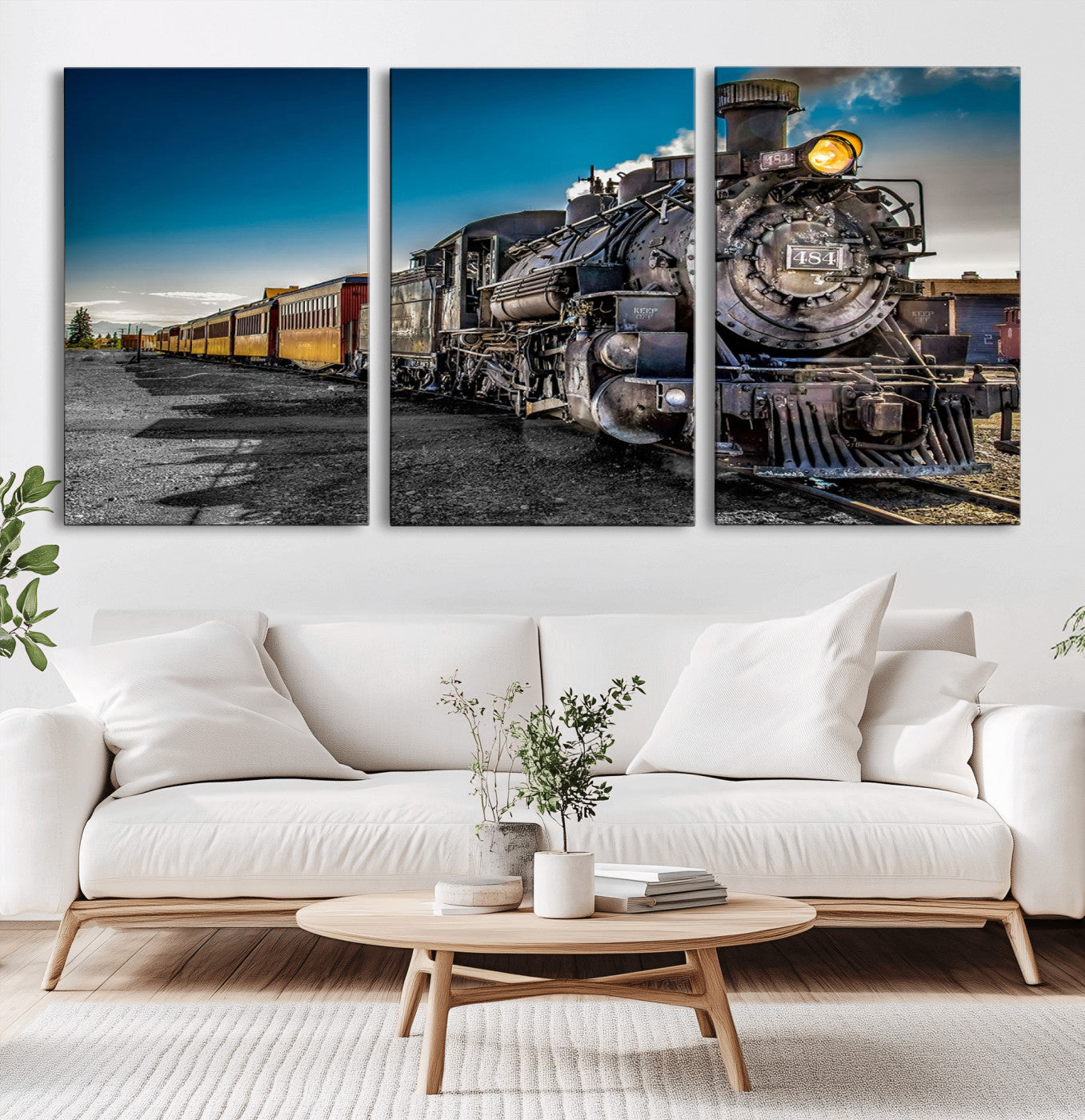 MGV-CV-60X30-3P - Train Wall Art Canvas Print