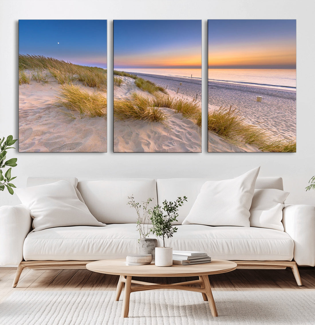 Sunrise On The Beach Wall Art Canvas Print