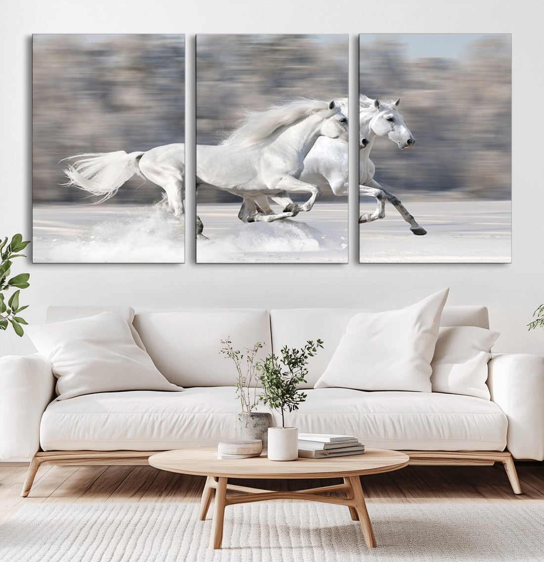 The White Horses Wall Art, Framed White Horses Wall Art