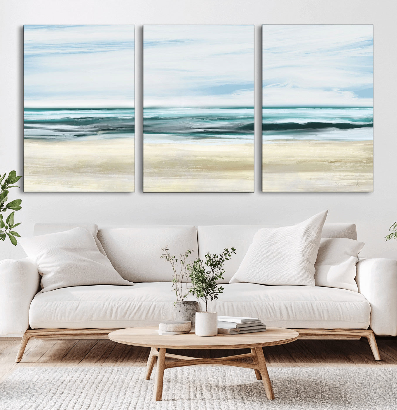 -Ocean Abstract Wall Art Canvas Print