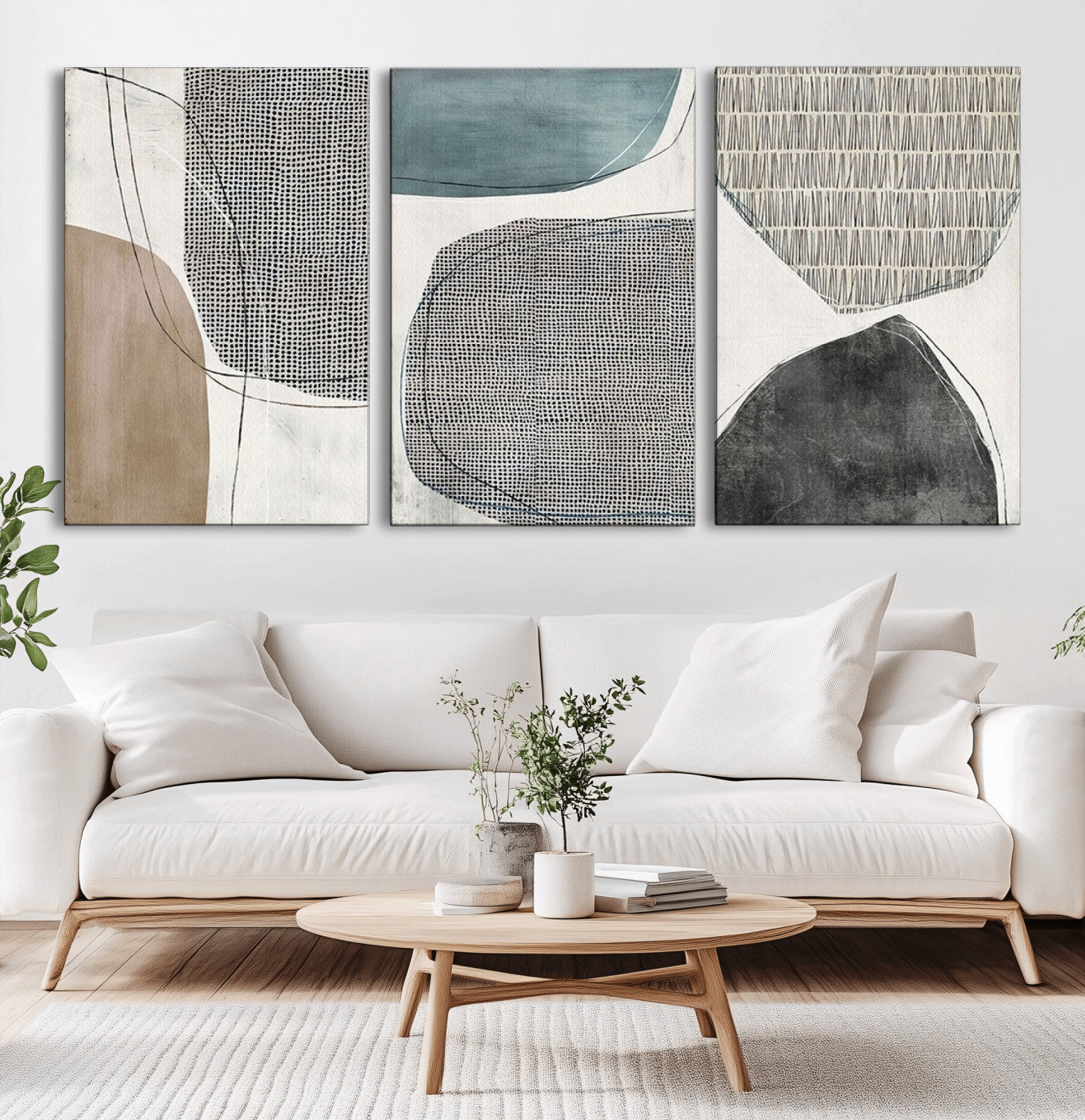 MGV-CV-60X30-3P - Canvas Print Wall Art Abstract Art Boho, Framed Boho Decor Canvas Print