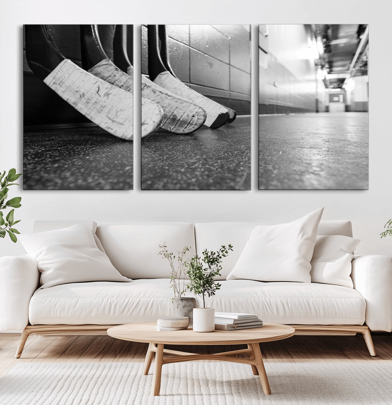 MGV-CV-60X30-3P - Ice Hockey Wall Art Canvas Print