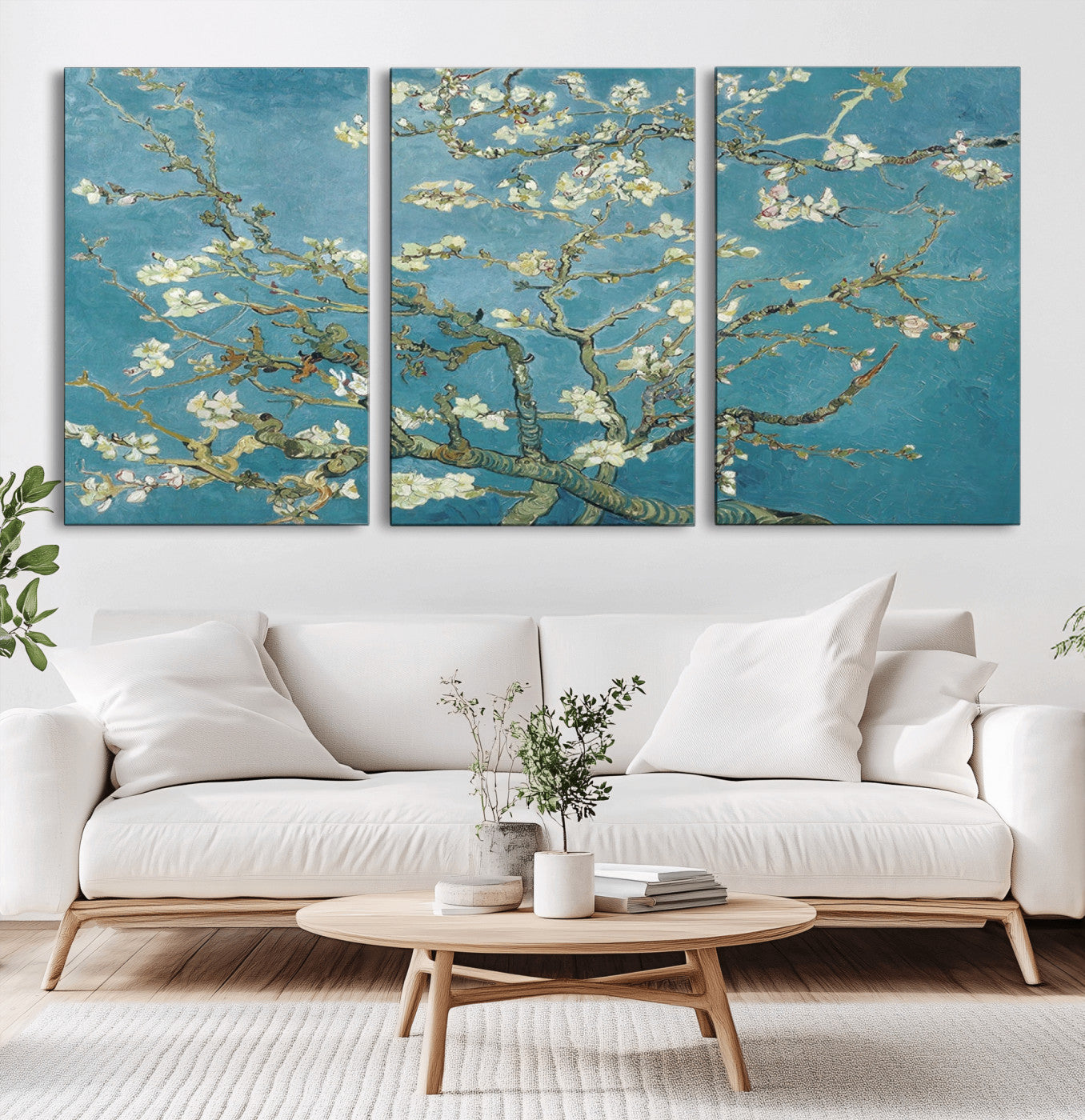 -Vincent Van Gogh's Almond Blossom Abstract Wall Art Canvas, Van Gogh Almond Blossom Canvas Print