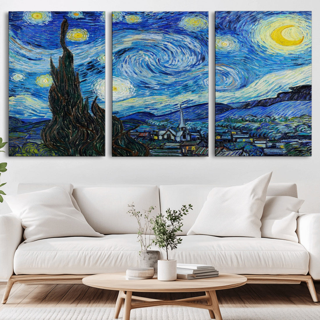 Vincent Van Gogh The Starry Night Abstract Wall Art Canvas Print
