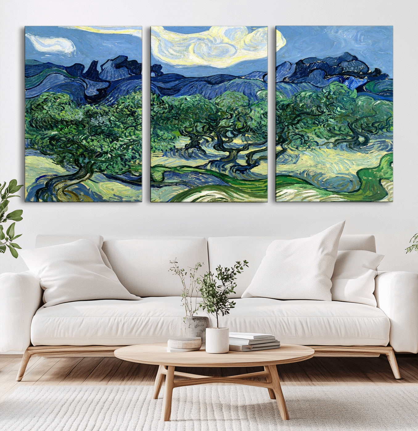 -Olive Trees Van Gogh Wall Art Canvas Print