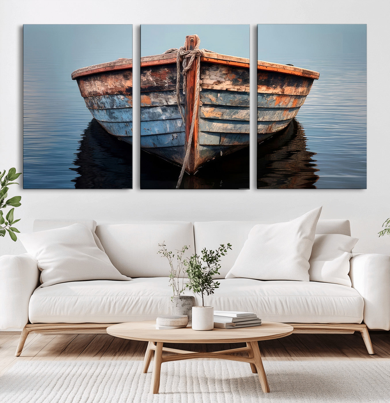 39011-MGV-CV-36X24-Stunning Vintage Boat Canvas Print | Nautical Wall