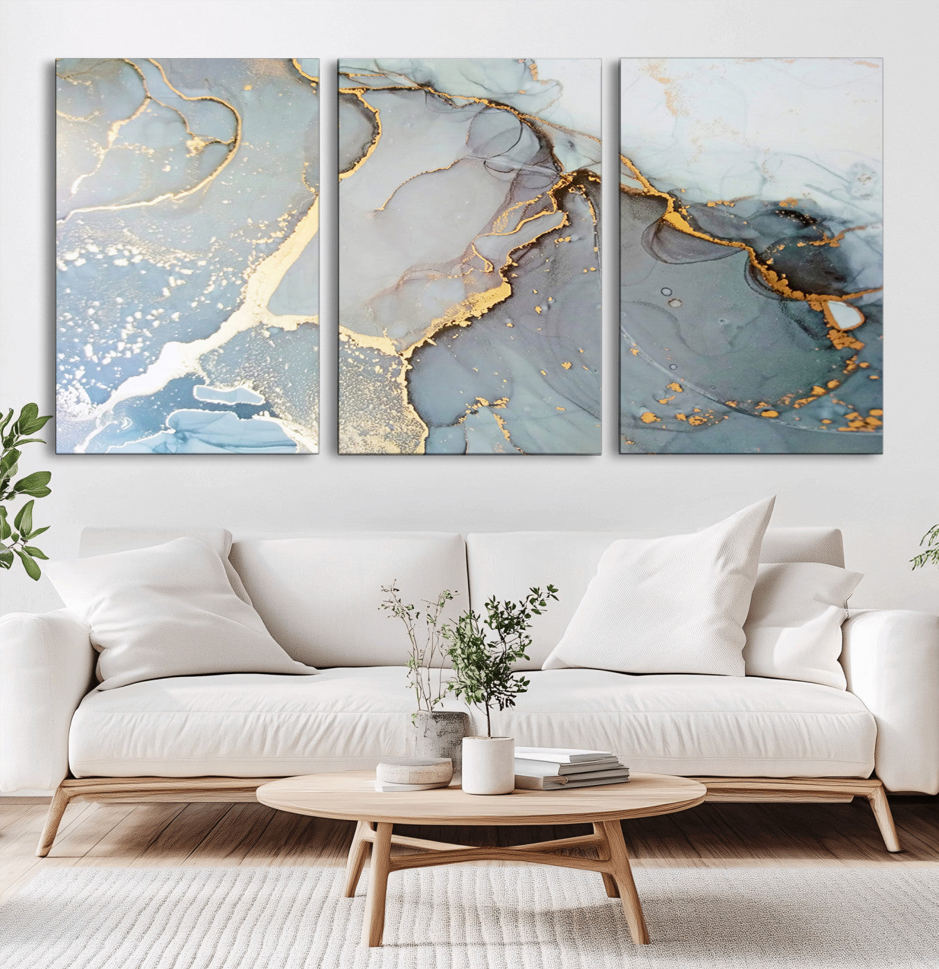 -Large Abstract Marble Wall Art Canvas Print for Living Room and Farmhouse Decor