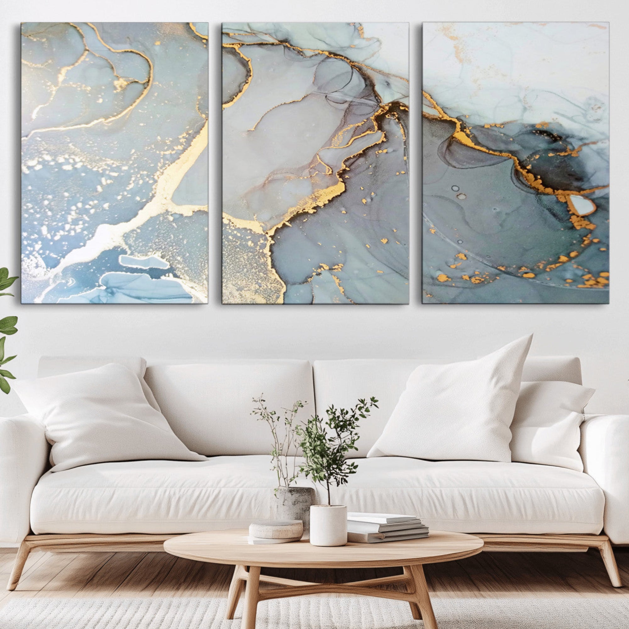 86878-MGV-CV-36X24-Large Abstract Marble Wall Art Canvas Print for Living Room and Farmhouse Decor