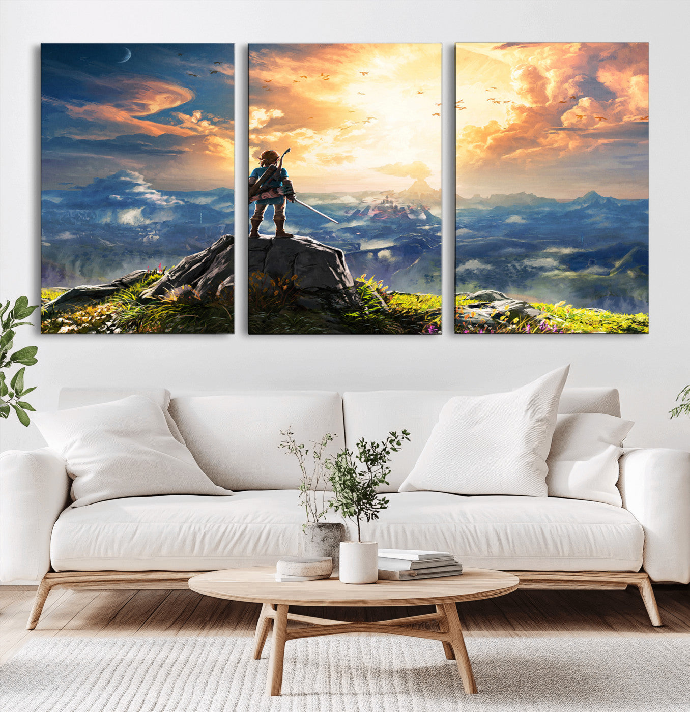 MGV-CV-60X30-3P - Legend of Zelda Breath of the Wild Game Wall Art Canvas, Legend of Zelda Canvas Print
