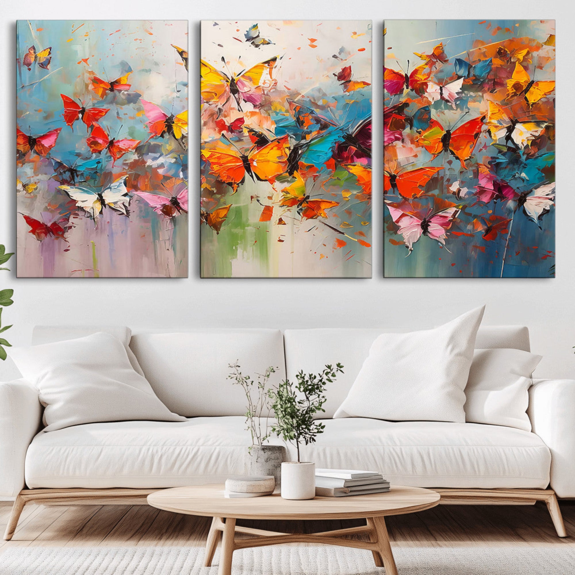 11835-MGV-CV-36X24-Abstract Butterfly Wall Art Canvas Print