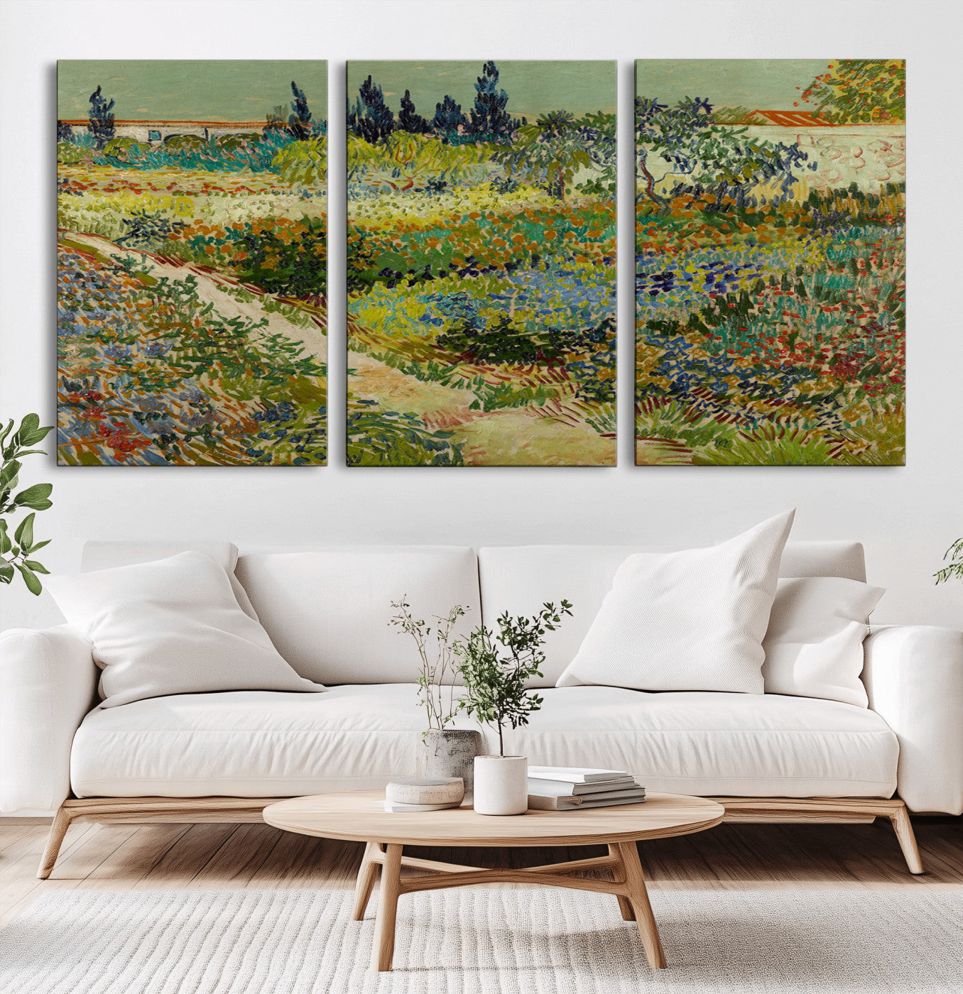 -Vincent van Gogh Garden at Arles Wall Art Canvas Print