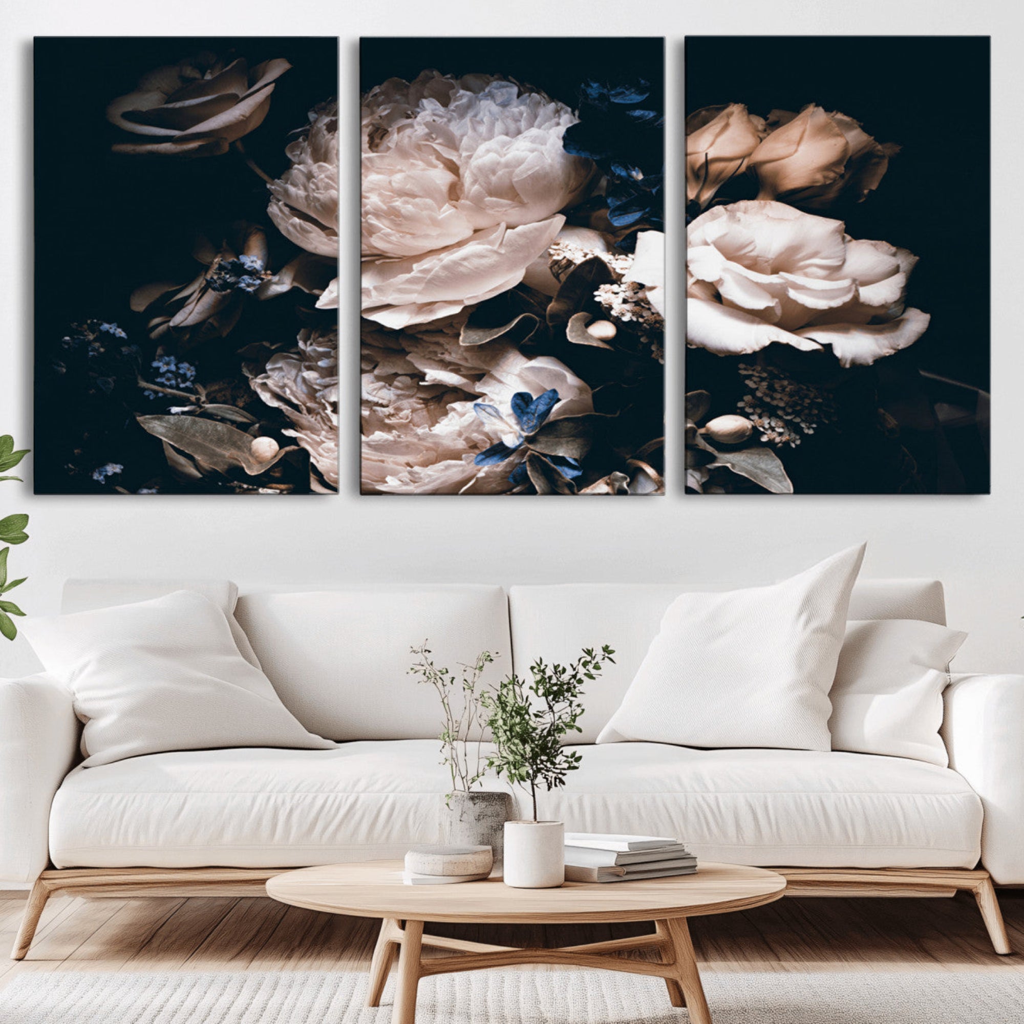 11214-MGV-CV-36X24-Pink Peonies Flowers Large Canvas Art Print