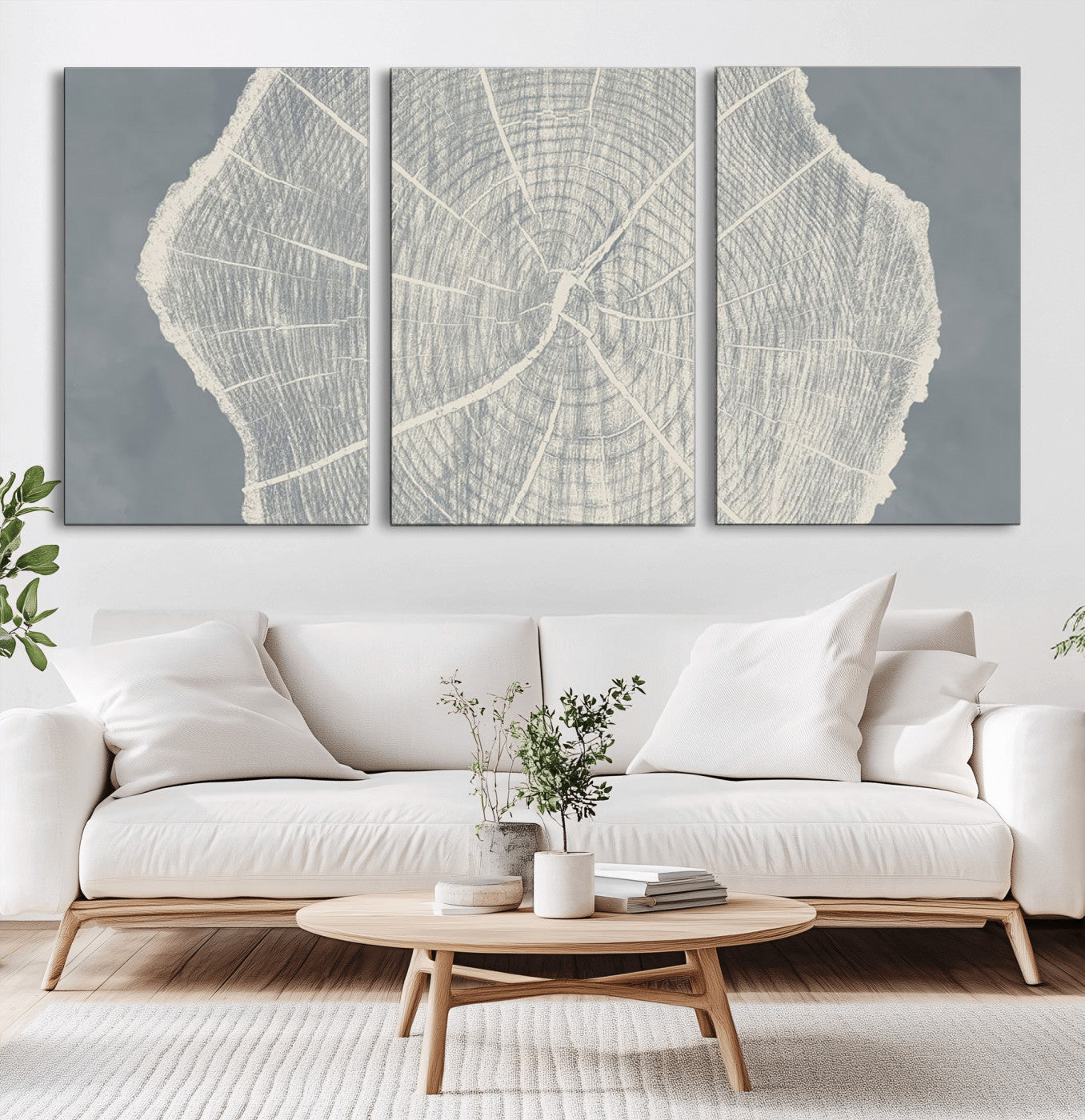 -Abstract Tree Ring Wall Art Canvas Print – Nature-Inspired, Ready to Hang, Modern Home Decor