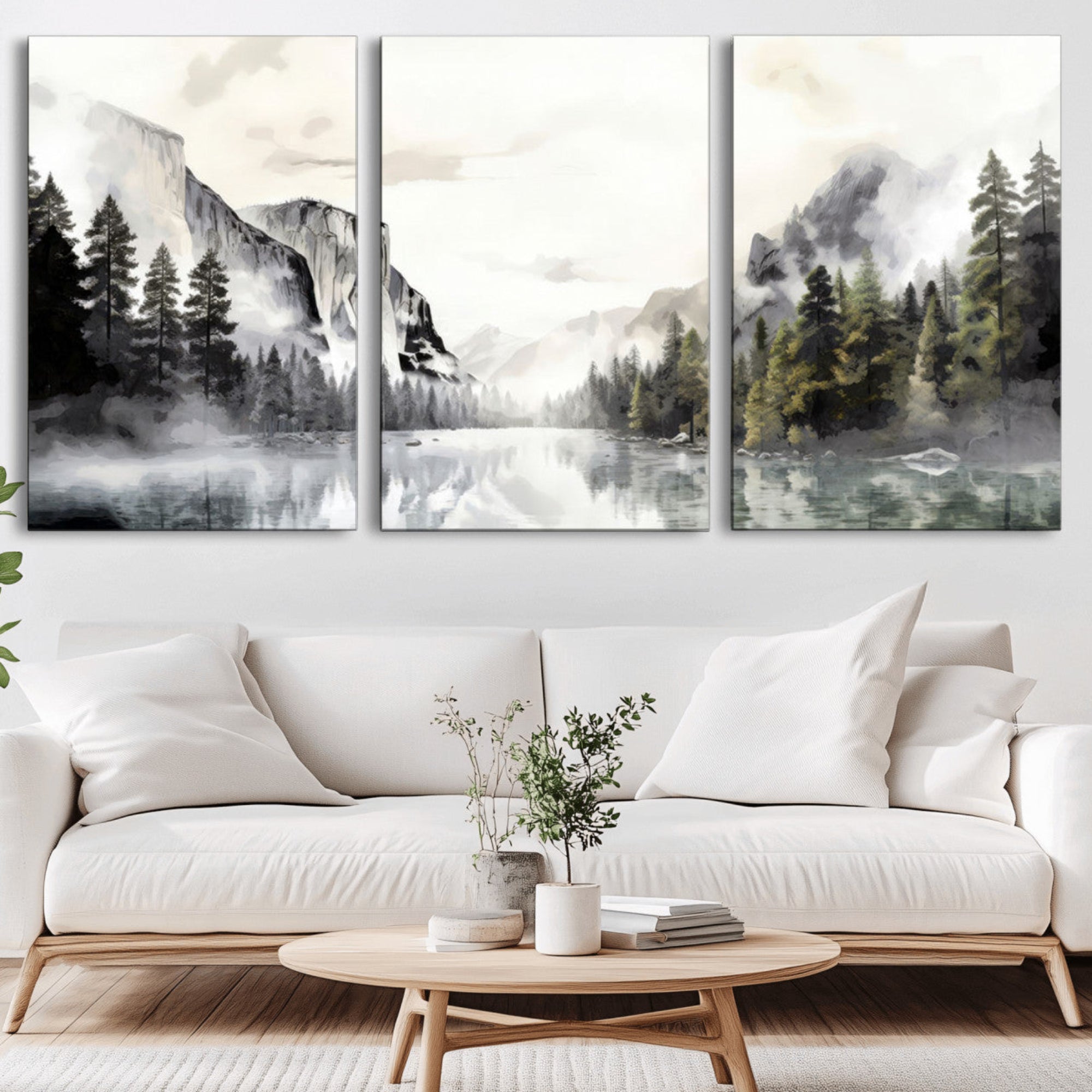 27364-MGV-CV-36X24-Yosemite Valley Wall Art Canvas Print – Framed and Ready to Hang – Majestic Nature Landscape Décor