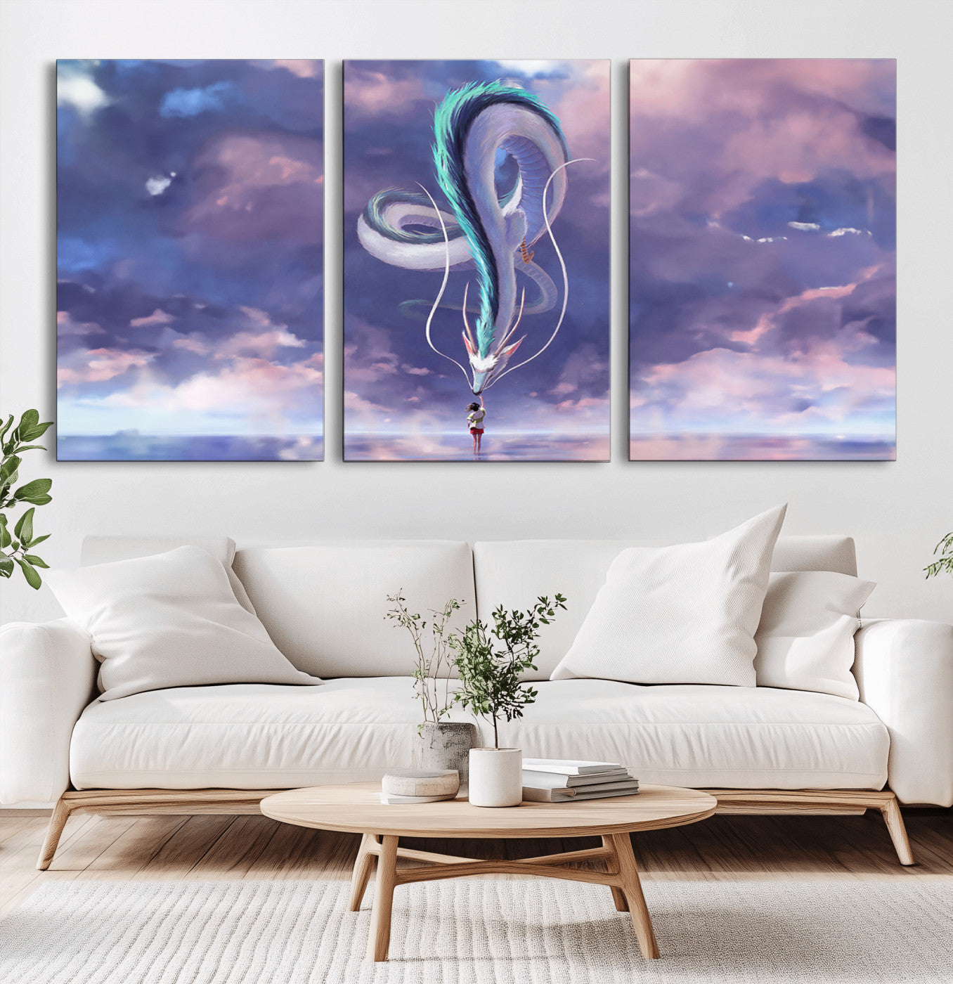 MGV-CV-60X30-3P - Spirited Away Haku and Chihiro Poster - Anime Lover - Hayao Miyazaki - Studio Ghibli Poster - Anime