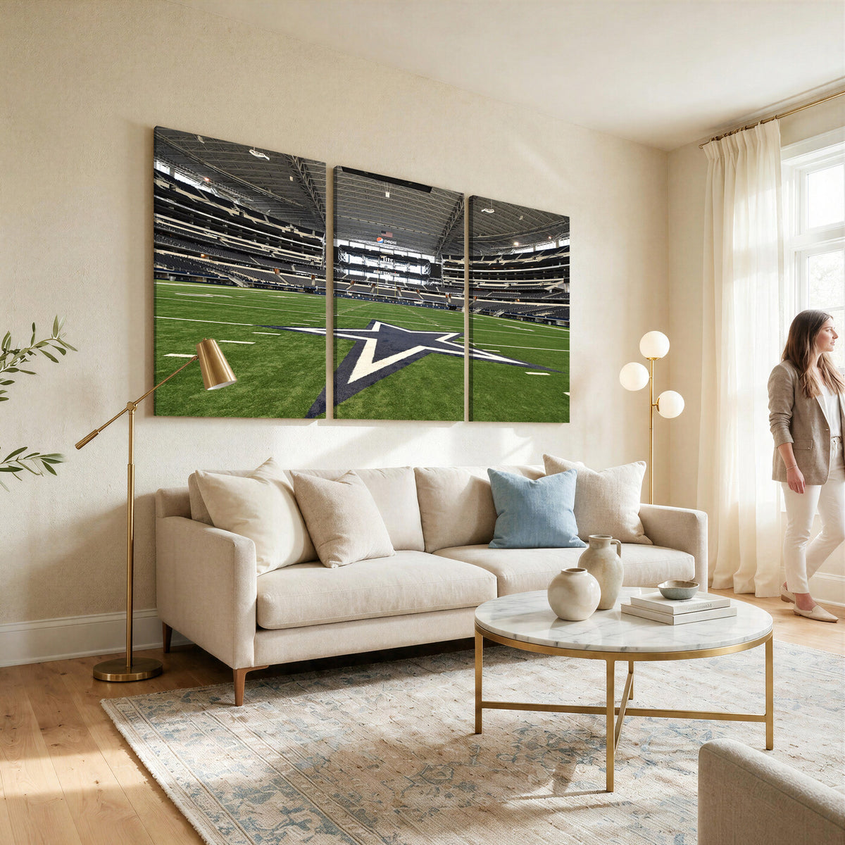 14834-MGV-CV-36X24 - Dallas Cowboys Football Team Print - Arlington AT&T Stadium