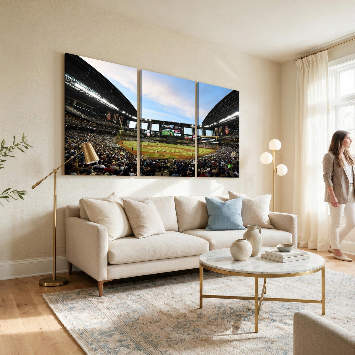 92672-MGV-CV-36X24 - Arizona Diamondbacks Team Print - Phoenix Chase Field